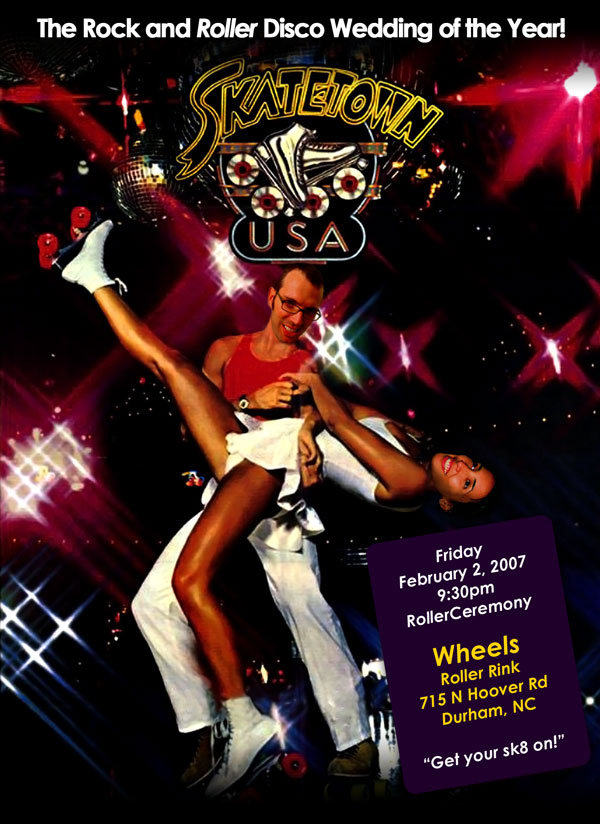 The Most Funky, the most fabulous, the most roller disco rollerskate wedding of 2007!
